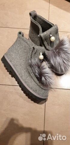 Ботинки, натуральная шерсть Угги, размер 39-40