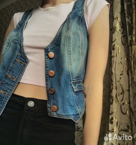 Джинсовая жилетка