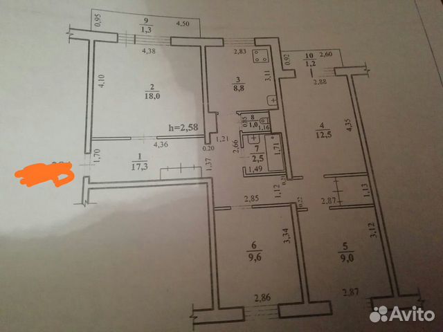 4-к квартира, 82 м², 2/9 эт. 4-к квартира, 82 м², 2/9 эт.