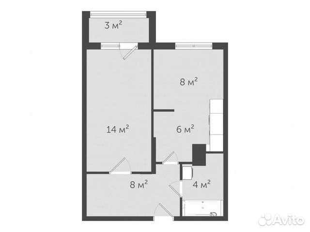 1-к квартира, 40.4 м², 4/24 эт. 1-к квартира, 40.4 м², 4/24 эт.