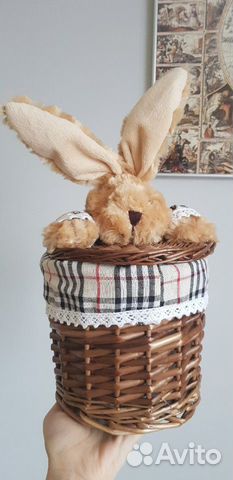 Корзинка плетенная (Заяц) Корзинка плетенная (Заяц)