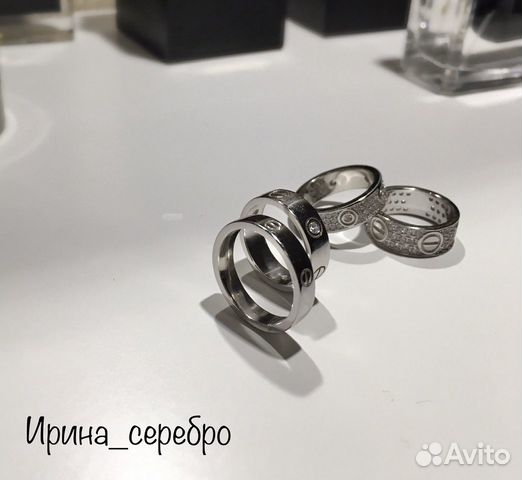 Кольцо Love серебро