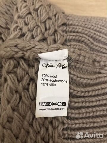 Набор шарф и шапка, осень-зима, б/у, состояние нов