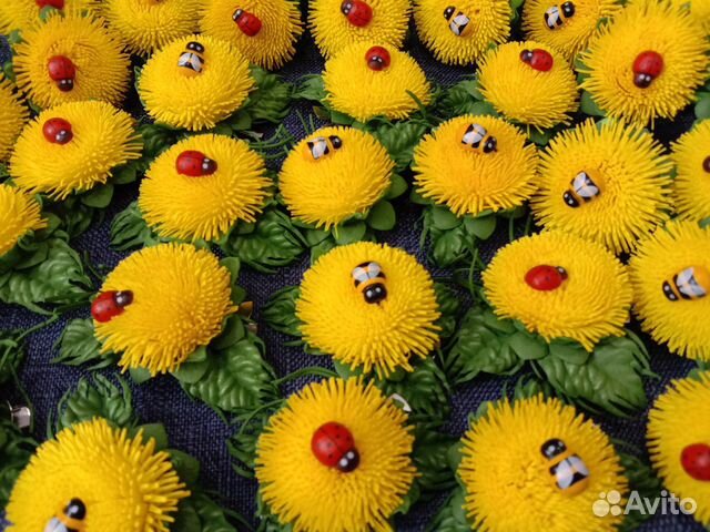 Одуванчики - заколочки, резиночки, ободочки