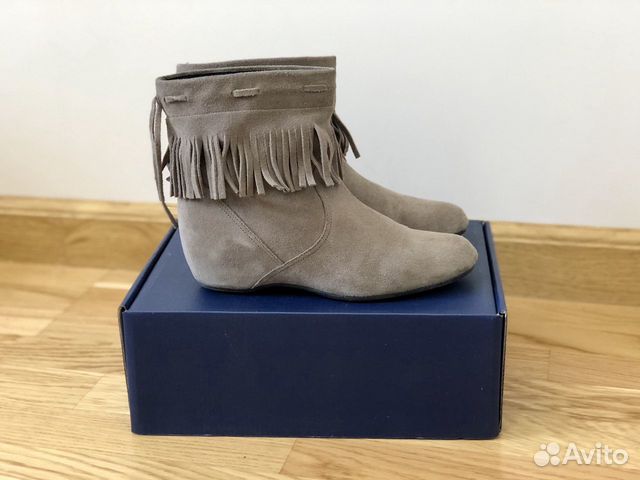 Полусапоги замшевые