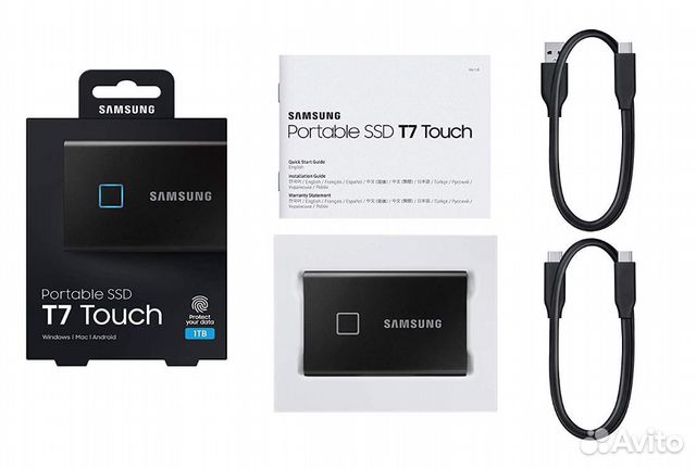 SSD samsung T7 Touch 1TB MU-PC1TO запечатан SSD samsung T7 Touch 1TB MU-PC1TO запечатан