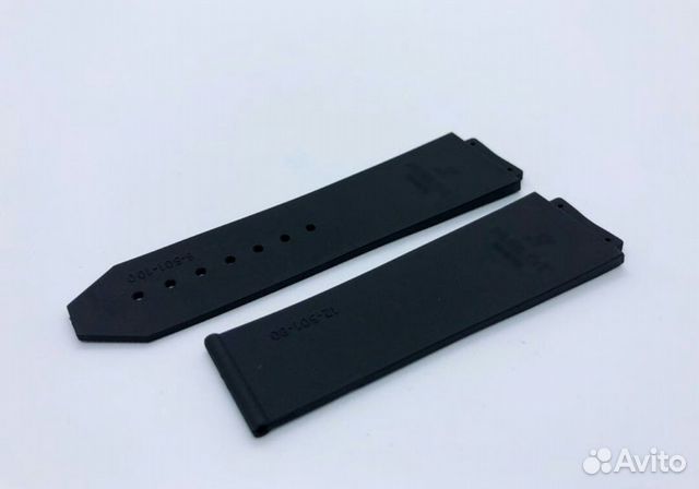 Каучуковый ремешок для часов 25мм Black