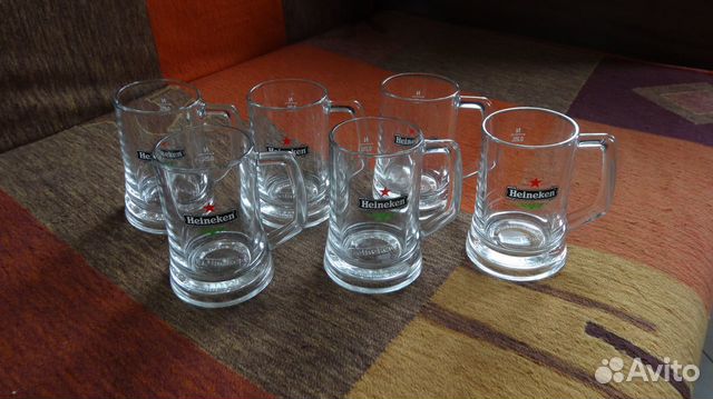 Кружки пивные Heineken оригинальные 6 шт