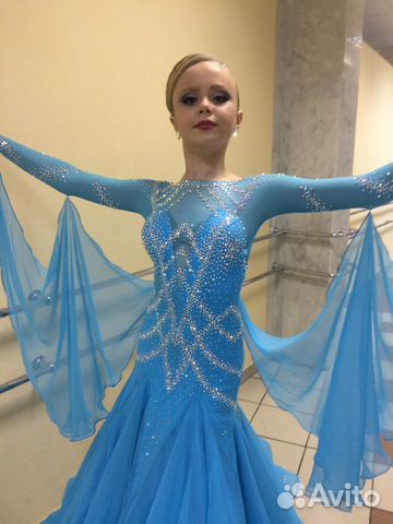 Платье для спортивных бальных танцев стандарт Ю-1 Платье для спортивных бальных танцев стандарт Ю-1