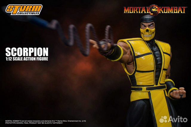 Эксклюзивная фигурка Scorpion Mortal Kombat. 1/12