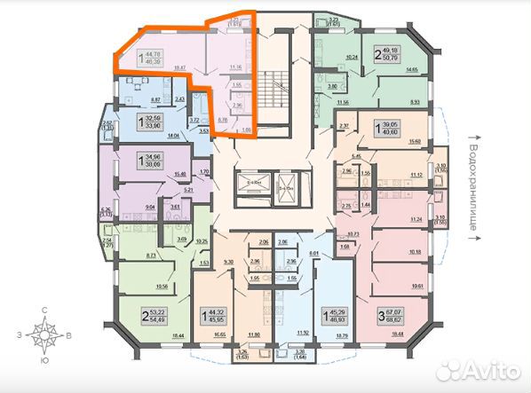 1-к квартира, 46.4 м², 13/17 эт.