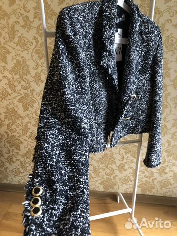 Твидовый пиджак Zara в стиле Chanel Твидовый пиджак Zara в стиле Chanel