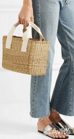 Сумка соломенная с текстильным вкладышем Muun Сумка соломенная с текстильным вкладышем Muun