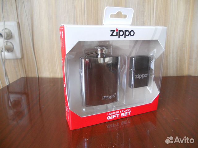 Набор Zippo подарочный. Зажигалка + фляжка (USA) Набор Zippo подарочный. Зажигалка + фляжка (USA)