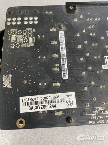 Видеокарта Gf GTX560Ti 1Gb Asus