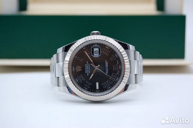 Часы Rolex Datejust II 41mm Black Roman Dial