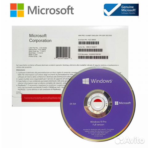 Windows 10 Professional OEM Windows 10 Professional OEM