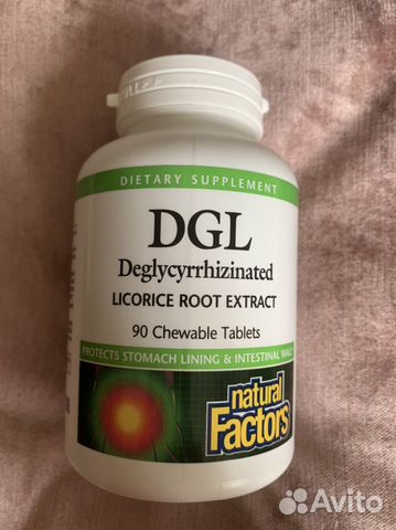 Natural Factors DGL жевательные таблетки от изжоги