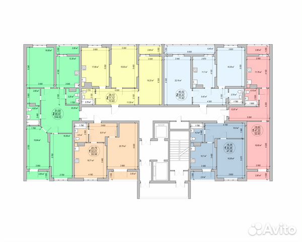 1-к квартира, 55.6 м², 12/18 эт. 1-к квартира, 55.6 м², 12/18 эт.