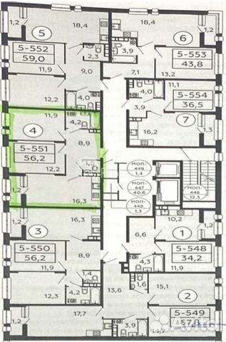 2-к квартира, 56.2 м², 10/12 эт. 2-к квартира, 56.2 м², 10/12 эт.