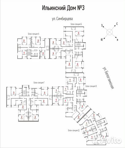 2-к квартира, 62 м², 12/25 эт.