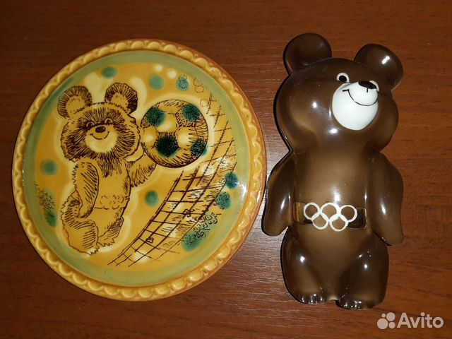 Настенная тарелка Мишка Олимпиада 80 СССР винтаж