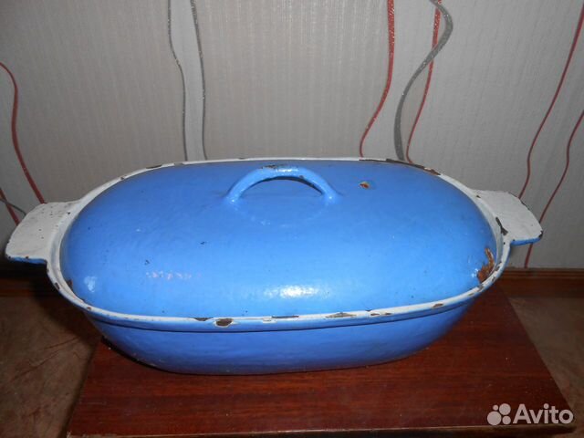 Гусятница СССР чугунная с эмалированным покрытием