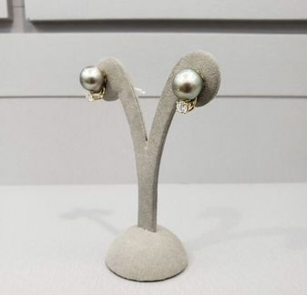 Золотые серьги брилл 0.4 ct 7.5 гр