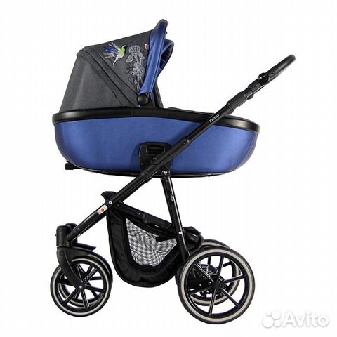 Коляска 2 в 1 Retrus Toto графит-синий
