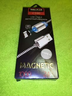 Магнитный кабель usb to type c с подсветкой и друг