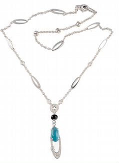 Колье Bvlgari Elisia White Gold Diamonds Topaz Nec