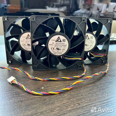Вентилятор Delta 120x120x38мм для asic-майнера
