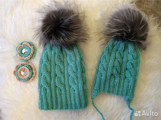 Шапочки, мама + дочка