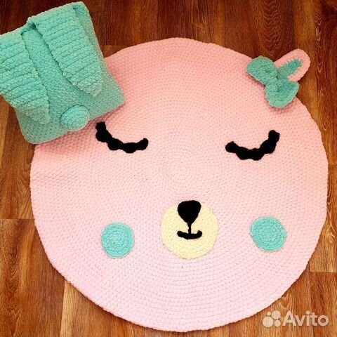 Плюшевый коврик Зайка