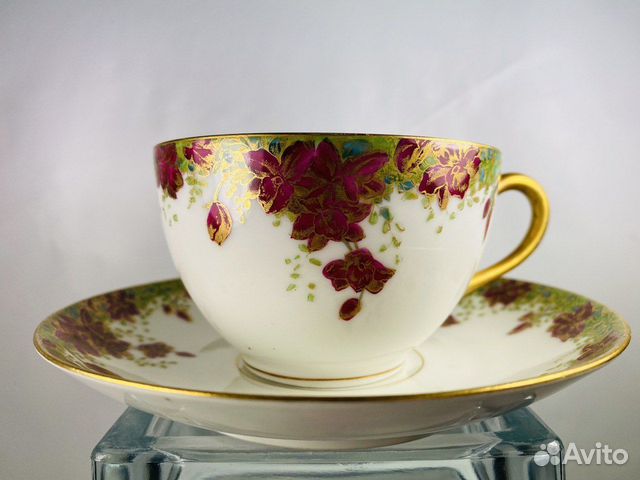 Антикварная чайная пара Лимож