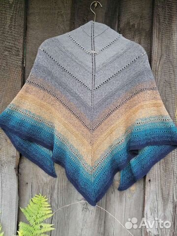 Бактус вязаный. Платок. Шаль