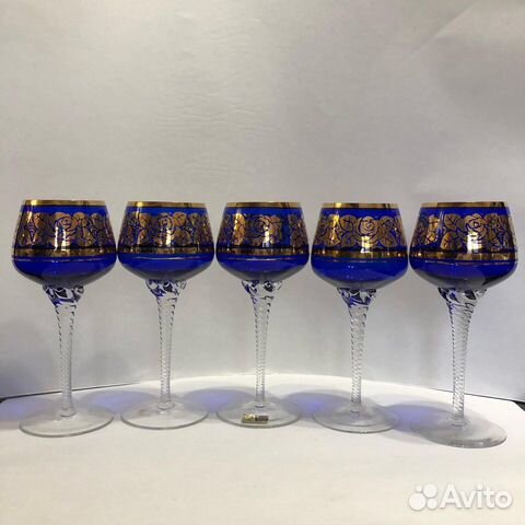 Бокалы. Кобальтовое стекло