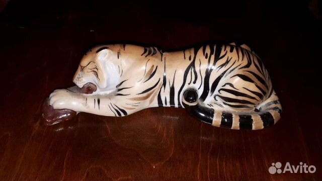 Две фигурки лфз тигр И собака 1950-1965.г.ссср
