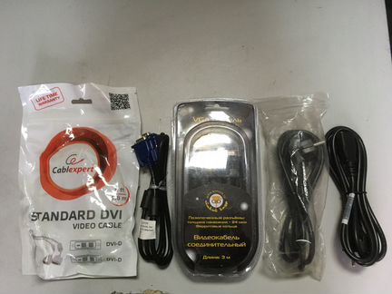 Кабель питания, VGA, DVI