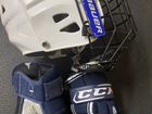 Хоккейный шлем и краги объявление продам