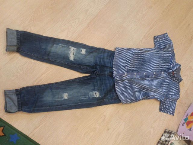 Продам готовый комплект джинсы плюс рубашка