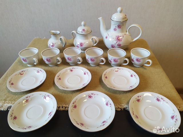 Кофейный сервиз: кольдиц фарфор из гдр