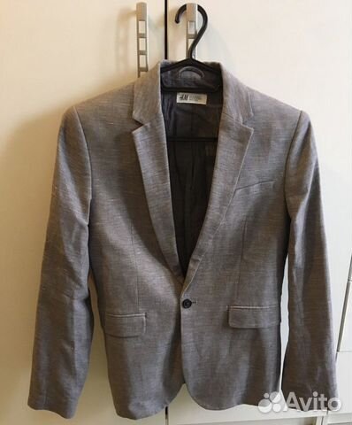 Пиджак hm серый 164 см