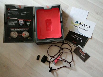 Коробка+аксессуары от мыши A4tech R8