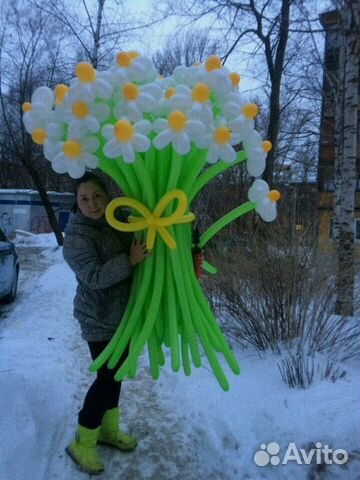 Ромашки из шаров