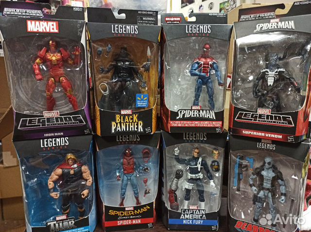 Фигурки Marvel Legends Iron Man, Black Panther, Sp