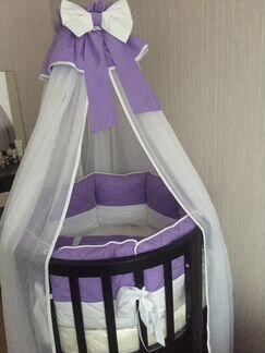 Кровать детская с маятником 2 в 1,массив бука