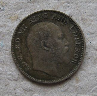 Британская Индия.1-4 рупии 1905г. серебро