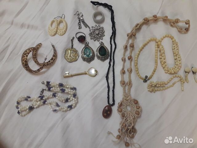 Бижутерия СССР винтаж бусы кольцо кулон брелок