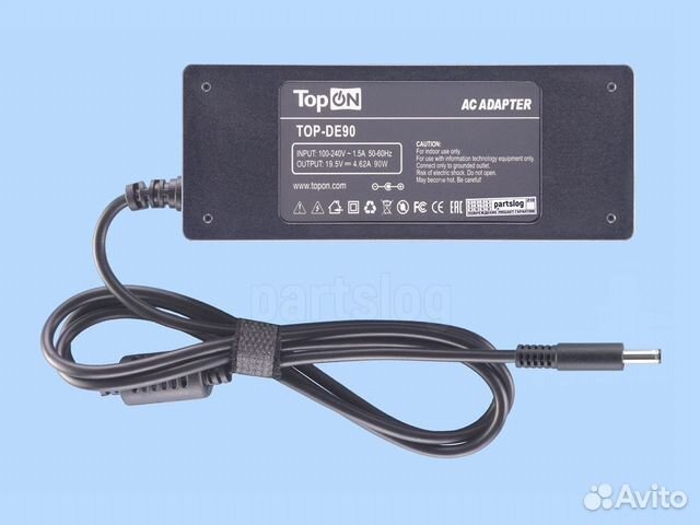 Блок питания для Dell 19.5V 4.62A 4.5x3.0mm 90W To